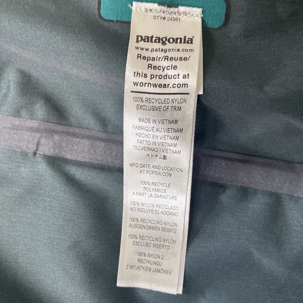 NWOT Patagonia Dirt Roamer Hooded Jacket Mens Medium Borealis Green - Picture 3 of 7